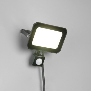 LED Aussen Wandleuchte, Schwarz, Bewegungssensor, IP44, 16 cm Höhe