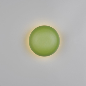 LED Wandleuchte, Grün, Metall, USB Anschluss, Ø16 cm