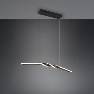 LED Pendelleuchte, Schwarz, Metall, 4000 Kelvin, 79 cm x 9 cm