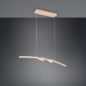 LED Pendelleuchte, Sand, Metall, Höhe anpassbar, 79 cm x 9 cm