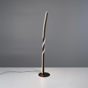 LED Stehleuchte, Schwarz, Fusschalter, 4000 Kelvin, 110 cm Höhe