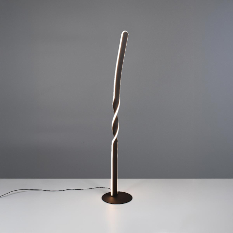 LED Stehleuchte, Schwarz, Fusschalter, 4000 Kelvin, 110 cm Höhe