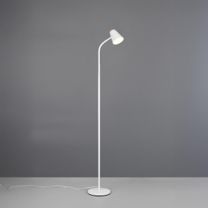 LED Stehleuchte, Weiss, Flexhals, Schalter, 145 cm Höhe