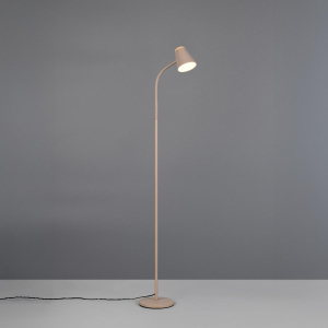 LED Stehleuchte, Beige, Kunststoff, Schalter, Flexhals, 145 cm Höhe