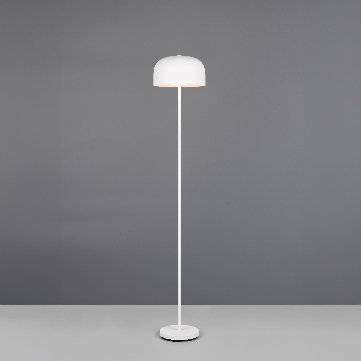 LED Stehleuchte, Weiss, Metall, Akku, Touch Dimmer, 147 cm Höhe