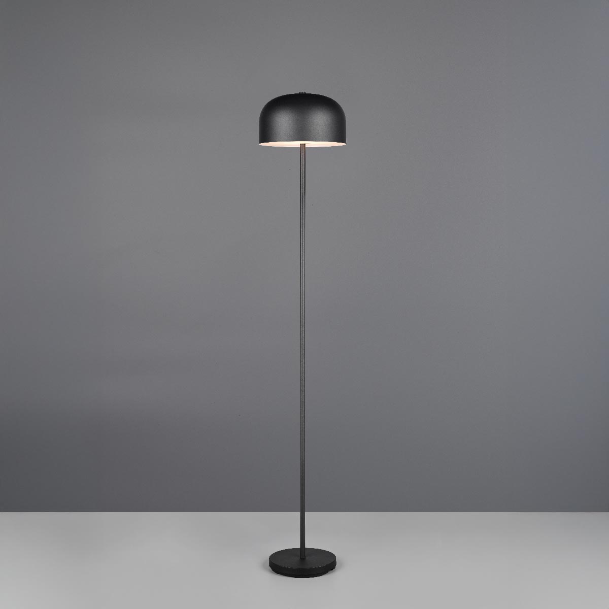LED Stehleuchte, Schwarz, USB Anschluss, Metall, 147 cm Höhe