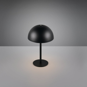 LED Tischleuchte, Schwarz, Metall, Akku, 4-fach Touch, 21 cm Höhe