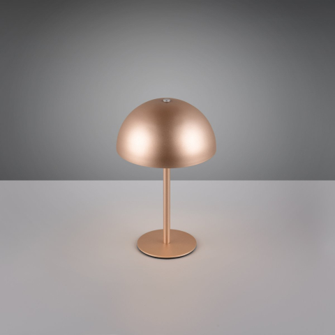LED Tischleuchte, Coffee, Metall, Akku, Touch Funktion, 21 cm Höhe