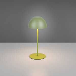 LED Tischleuchte, Grün, Kunststoff, Touch Funktion, Akku, IP44, 20 cm Höhe