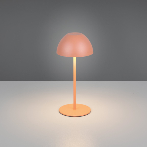 LED Aussen Tischleuchte, Apricot, IP44, Akku, Dimmer, 20 cm Höhe
