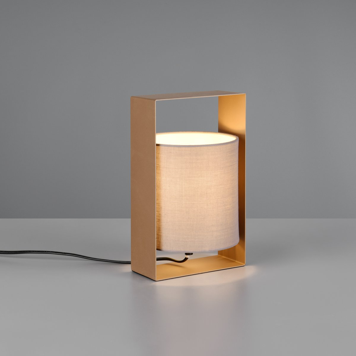 Tischleuchte, Coffee, Metall, Schnurschalter, 27 cm Höhe