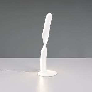 LED Tischleuchte, Metall, Weiss, Schnurschalter, 4000 Kelvin, 41 cm Höhe