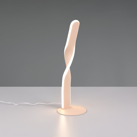 LED Tischleuchte, Sand, Metall, Schnurschalter, 41 cm Höhe