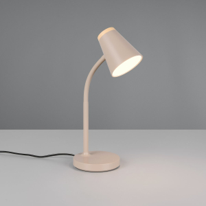 LED Tischleuchte, Beige, Kunststoff, Schalter, 36 cm Höhe
