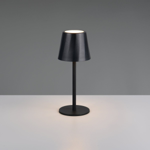 LED TischlLED Aussen Tischleuchte, Schwarz, Metall, Akku, Touch Funktion, CCT, IP44, 21 cm Höheeuchte, Aussen, Schwarz, Metall, USB, 9 cm, IP44