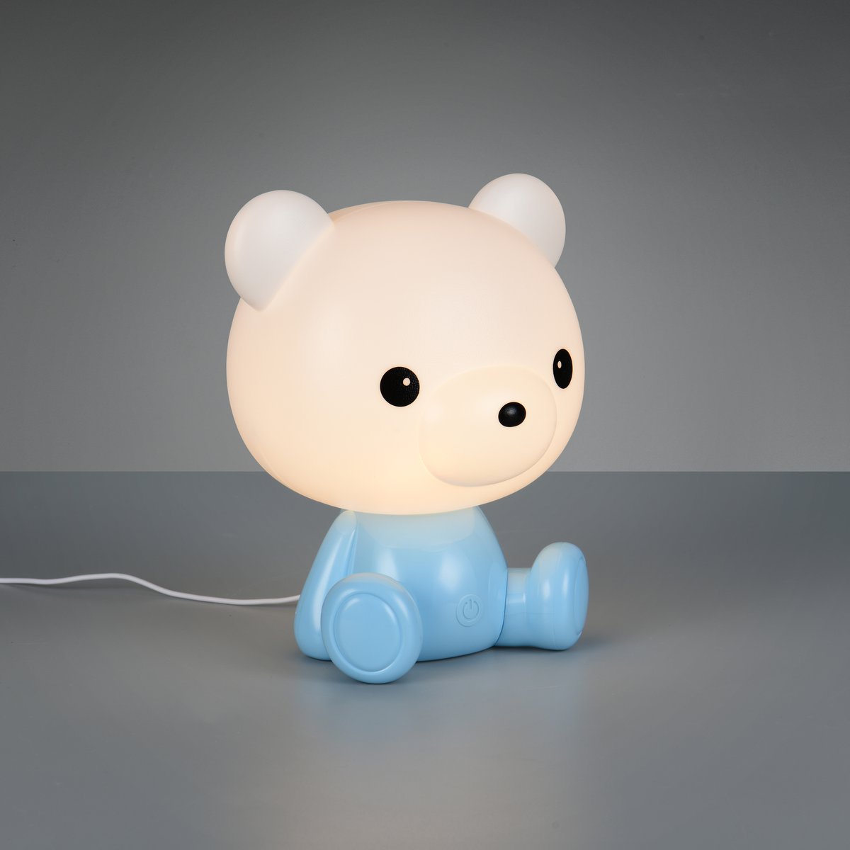 LED Tischleuchte, Blau, Kunststoff, RGBW, Touch Funktion, Schalter, 26 cm Höhe