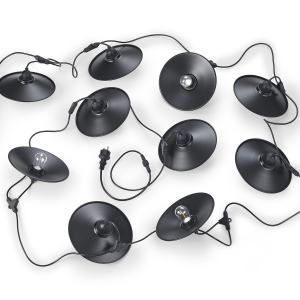 LED Aussen Lichterkette, Schwarz, Kunststoff, IP44, 650 cm Breite