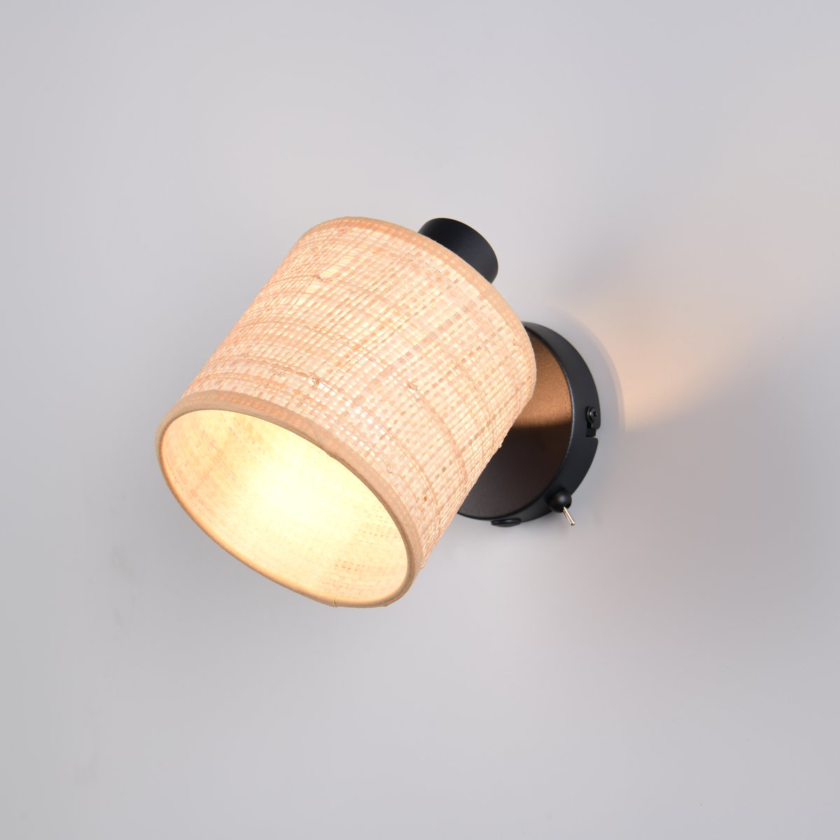 Wandstrahler, Metall, Seegras, Schwenkbar, 1 Spot, 23 cm Höhe