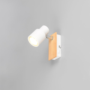 Strahler, Weiss, Metall, FlexConnect ready, Schalter, 15 cm Höhe