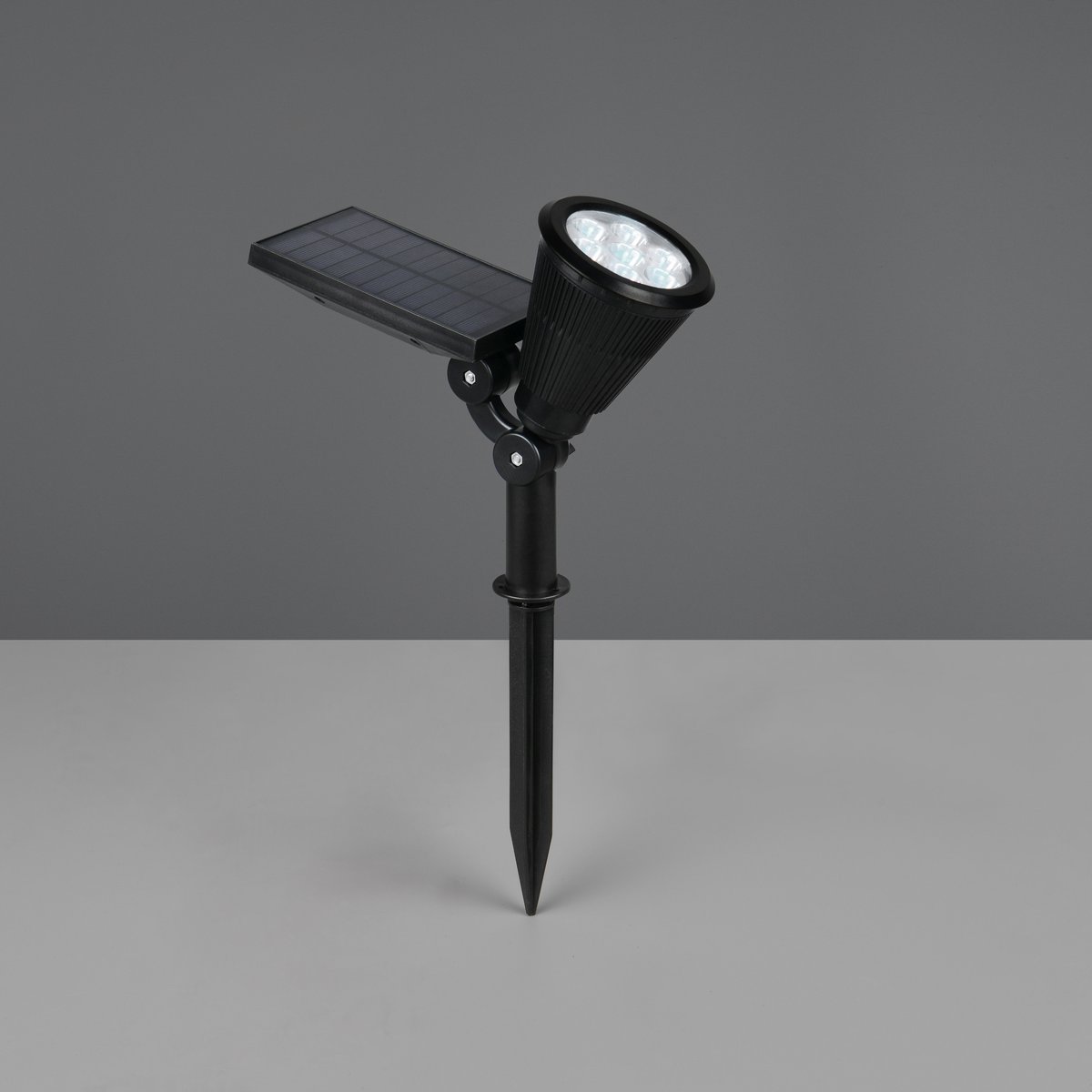 LED Strahler, Dämmerungssensor, RGB, Akku, Solar, IP44, 36 cm Höhe