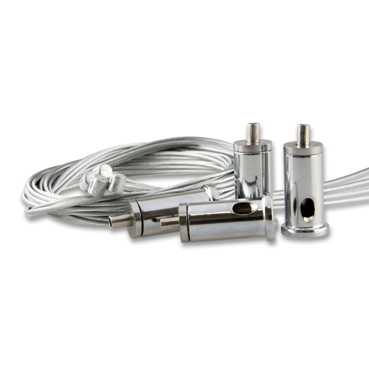 Seilabhängung, Für LED Panel, Stahl, Silber, Höhe verstellbar, 150 cm Länge