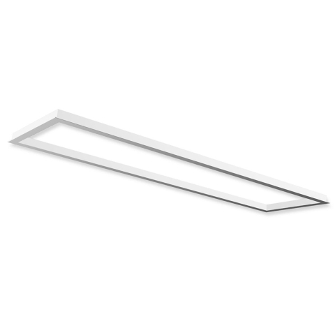 Einbaurahmen, Weiss, RAL 9016, Rechteckig, 123 cm x 33 cm