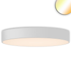 LED Deckenleuchte, Weiß, Color Switch, Dimmbar, Blendfrei, IP44, 100 cm Ø