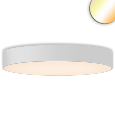 LED Deckenleuchte, Weiß, Color Switch, Dimmbar, Blendfrei, IP44, 100 cm Ø