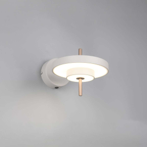 LED Wandleuchte, Grau, Abgerundet, 20 cm Durchmesser, Metall, CCT, Dimmbar, 10 Watt, 3000 Lumen, IP20, Ring Licht.