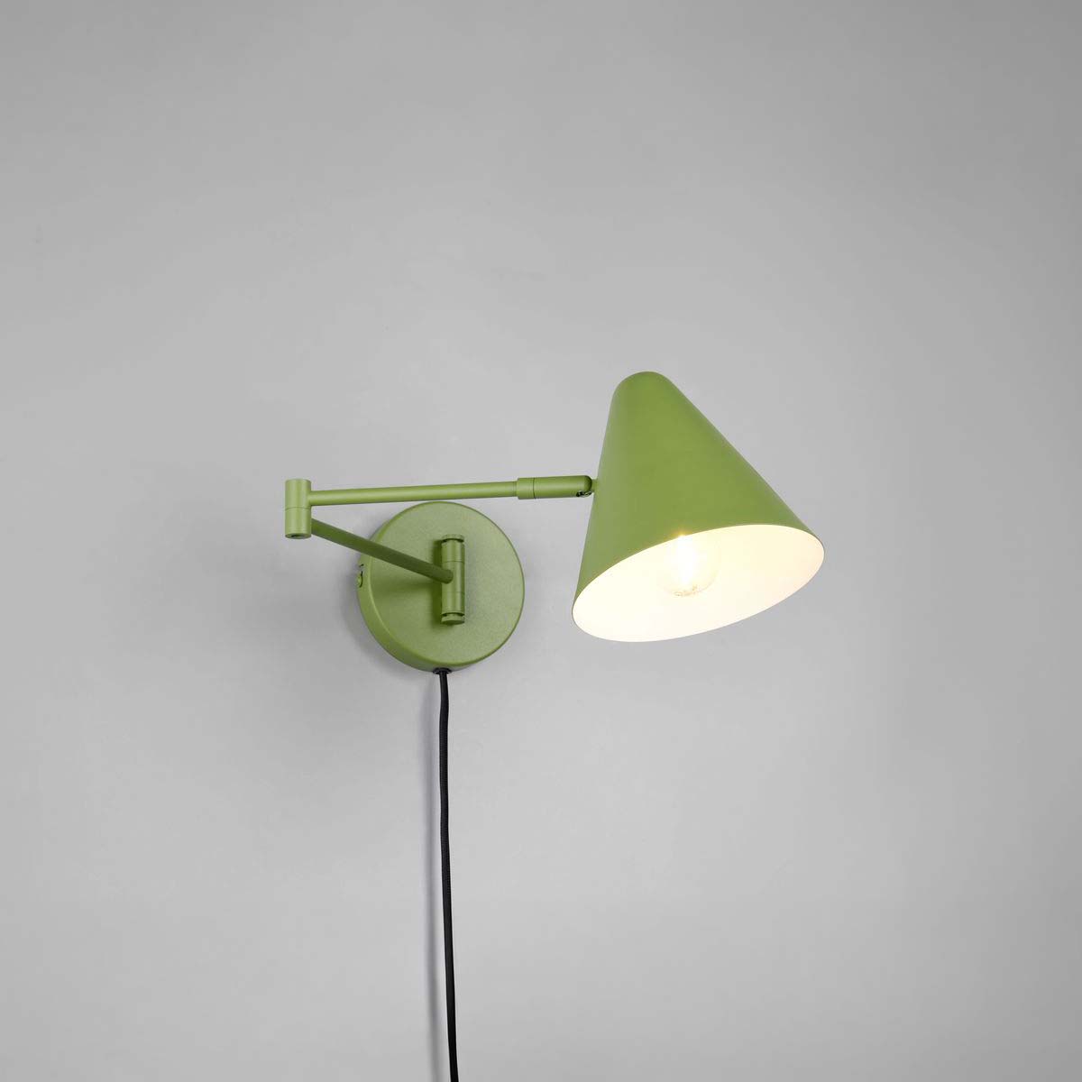 Wandleuchte, Grün, Schwenkbar, FLEXconnect, Schalter, 54 cm x 16 cm