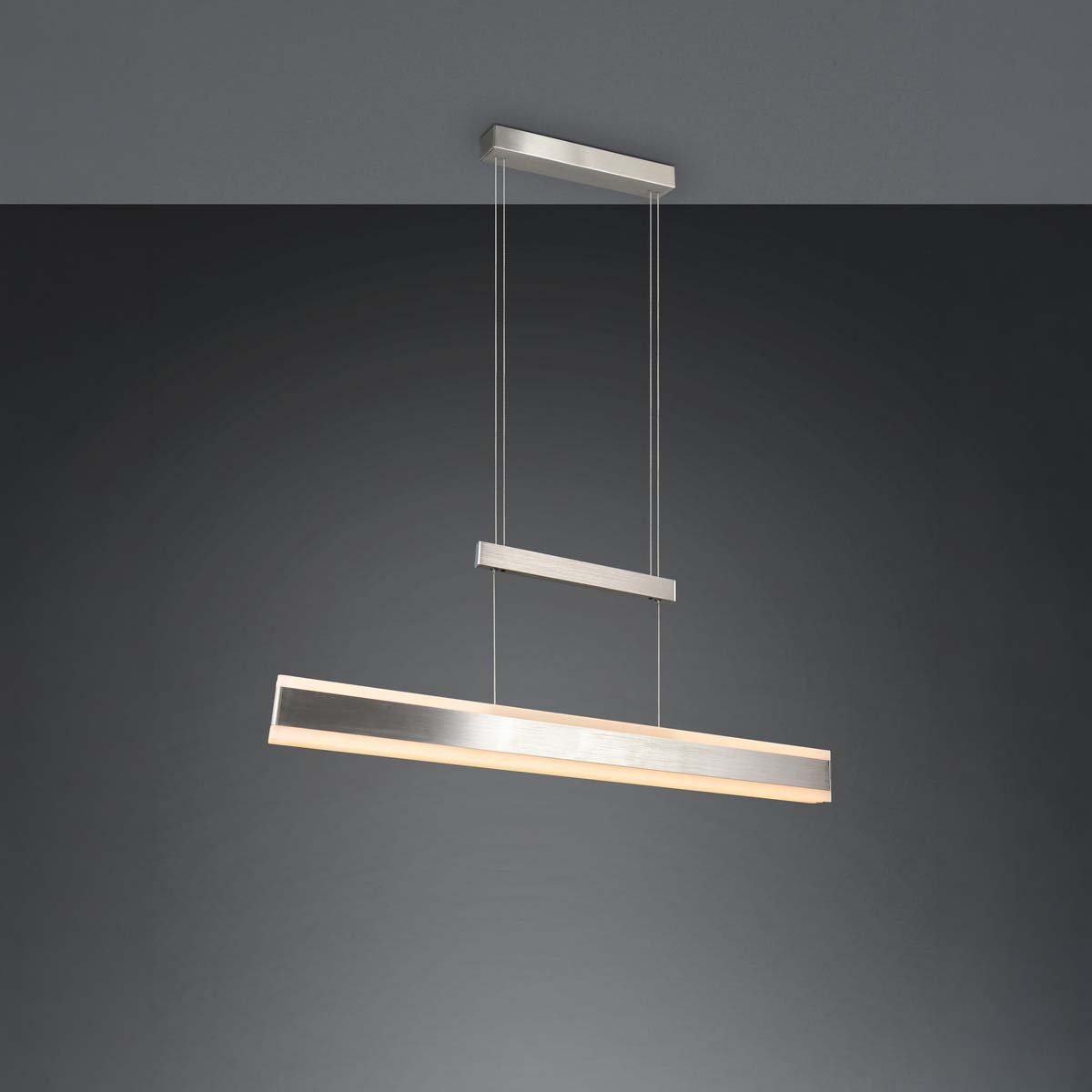 LED Pendelleuchte, CCT, Touch Dimmer, Ausziehbar, Höhe verstellbar, 152 cm x 6 cm