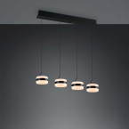 LED Pendelleuchte, Schwarz, Höhe verstellbar, CCT, Switch Dimmer, 85 cm x 16 cm
