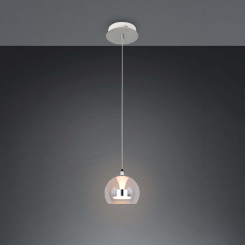 LED Pendelleuchte, Höhe verstellbar, DipSwitch, CCT, Dimmbar, 20 cm Ø