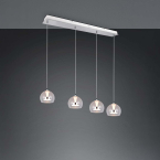 LED Pendelleuchte, Chrom, Switch Dimmer, CCT, 97 cm x 16 cm
