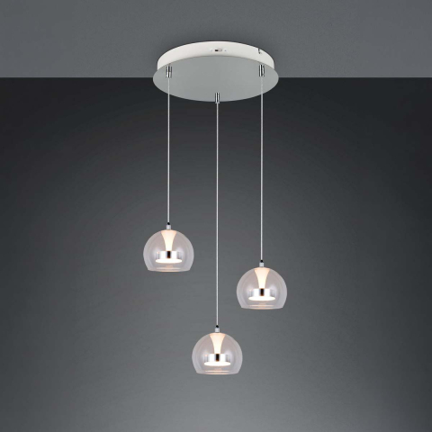LED Pendelleuchte, Höhe anpassbar, Switch Dimmer, CCT, 42 cm Ø