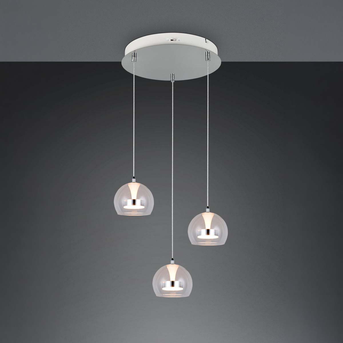 LED Pendelleuchte, Höhe anpassbar, Switch Dimmer, CCT, 42 cm Ø