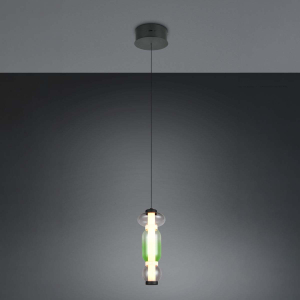 LED Pendelleuchte, Glas, CCT, Switch Dimmer, Höhe verstellbar, 16 cm Ø