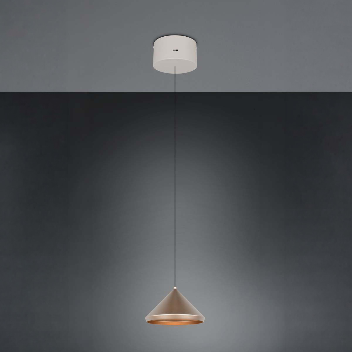 LED Pendelleuchte, Coffee, Höhe verstellbar, CCT, 18 cm Ø