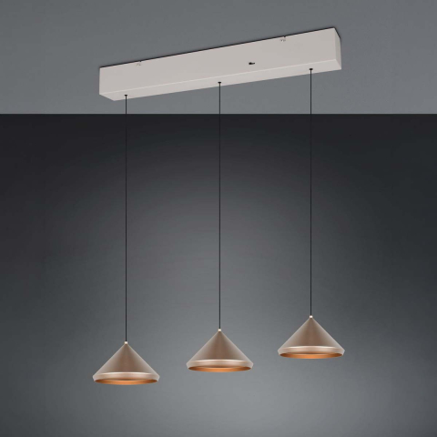 LED Pendelleuchte, Coffee, Höhe verstellbar, CCT, 70 cm x 18 cm