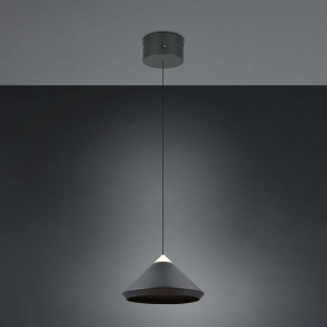 LED Pendelleuchte, Schwarz, Höhe verstellbar, CCT, 30 cm Ø