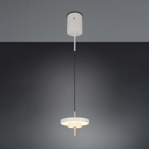 LED Pendelleuchte, Grau, Höhe anpassbar, Dimmer, CCT, 20 cm Ø