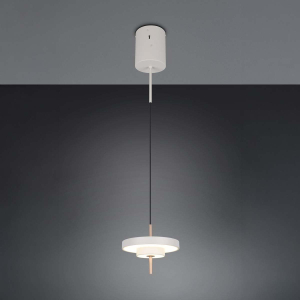 LED Pendelleuchte, Grau, Höhe anpassbar, Dimmer, CCT, 20 cm Ø
