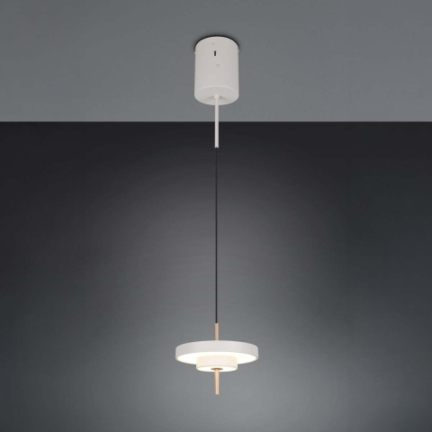 LED Pendelleuchte, Grau, Höhe anpassbar, Dimmer, CCT, 20 cm Ø