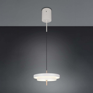LED Pendelleuchte, Grau, Höhe anpassbar, CCT, Switch Dimmer, 40 cm Ø