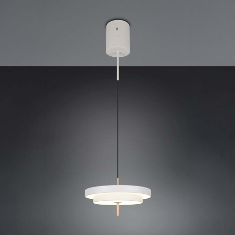 LED Pendelleuchte, Grau, Höhe anpassbar, CCT, Switch Dimmer, 40 cm Ø