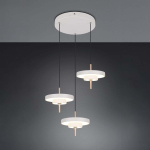 LED Pendelleuchte, Grau, Rund, Höhe anpassbar, CCT, Switch Dimmer, 45 cm Ø