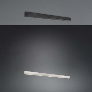 LED Pendelleuchte, Nickel, Höhe verstellbar, Switch Dimmer, CCT, 113 cm x 9 cm