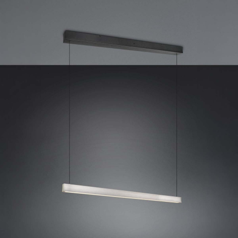 LED Pendelleuchte, Nickel, Höhe verstellbar, Switch Dimmer, CCT, 113 cm x 9 cm