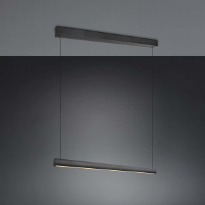 LED Pendelleuchte, Nickel, Höhe verstellbar, Switch Dimmer, CCT, 113 cm x 9 cm