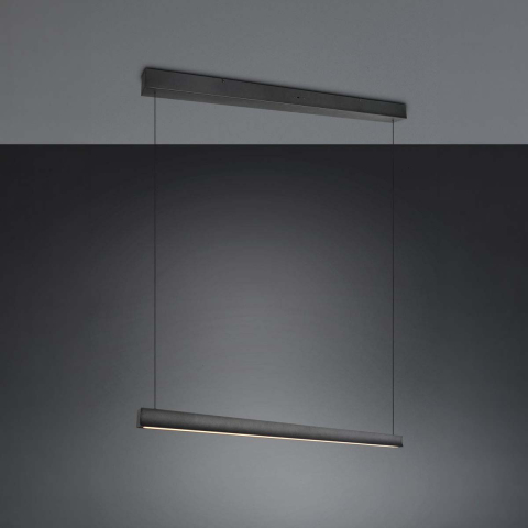 LED Pendelleuchte, Nickel, Höhe verstellbar, Switch Dimmer, CCT, 113 cm x 9 cm